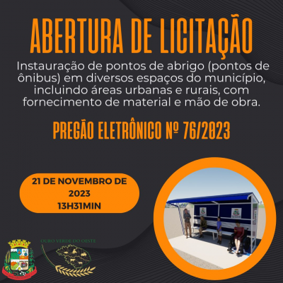 Abertura de Licitação Nº 76/2023