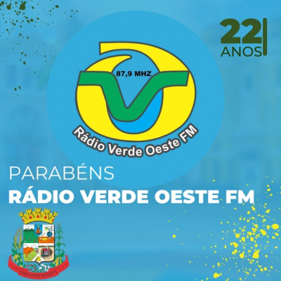Rádio Verde Oeste FM, comemora hoje 22 anos e celebra sua trajetória