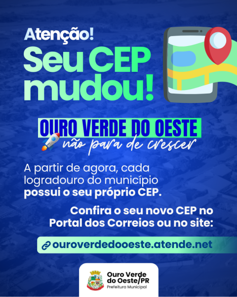 Atenção, seu CEP mudou - consulte aqui!